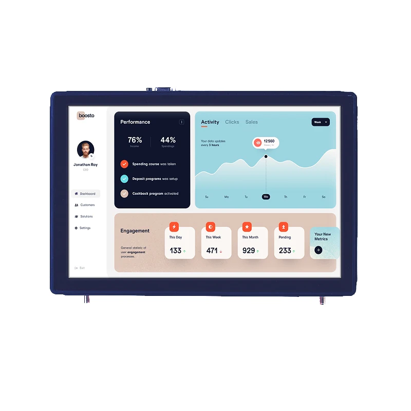 New 10.1/11.6/13.3/15.6 Inch Ips Android Capacitive Touch Screen Rk3568 2+16g All In One Panel Pc For Comercial Industrial