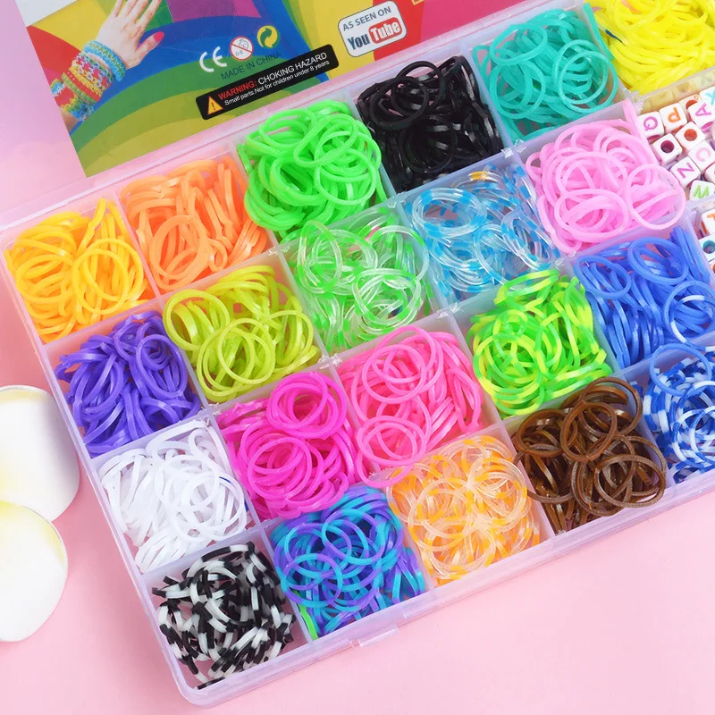 2023 Hot Sale Loom Bands Kit Rubber Bands for Bracelet Making Kit DIY Art and Craft  For Kids gift