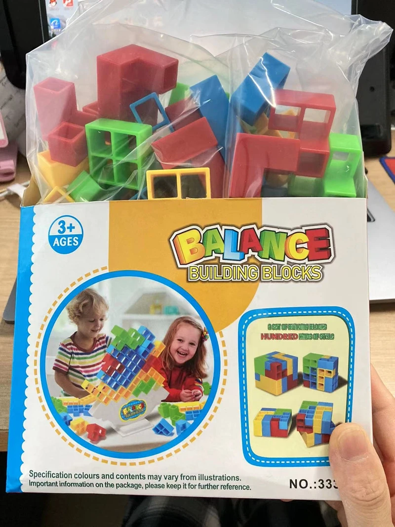 XRH evelopmental Interactive Puzzle Stacking Blocks Game Challenge Balance Tower Promotes Hand-eye Coordination Board Games