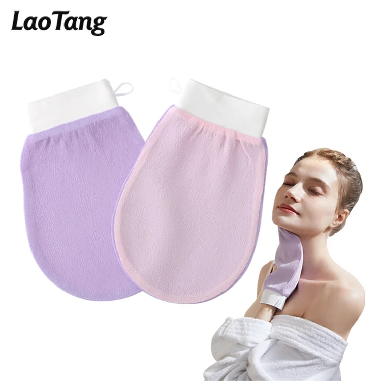 Korean Exfoliating Mitt Magic Dead Skin Peeling  Exfoliating Gloves 100% Viscose Bath Mitt Body Scrub Exfoliator