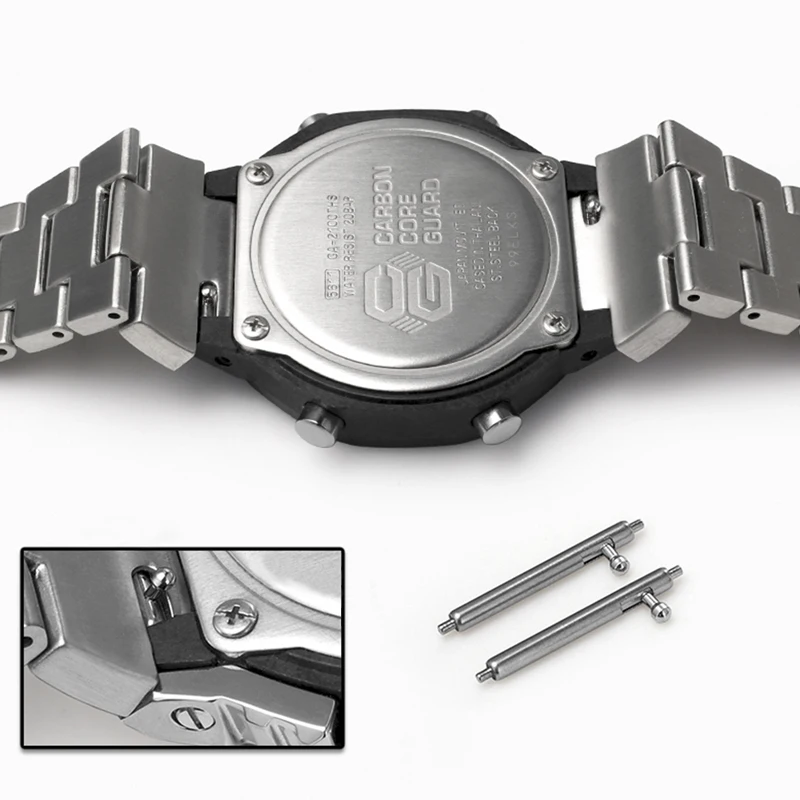GA2100 316L Stainless Steel Watch Band Metal Strap Metal Case Modified Replacement for G Shock GA-2100/2110 Watch Accessories
