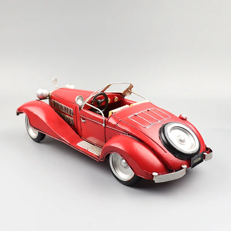 Hotel restaurant decoration nostalgia products metal artwork retro cars toys roadster sport cars model