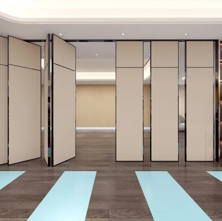 Modern Design Hotel Space Division Folding Mobile Silent Partition Wall Hanging Floor Damage Interior Interior Partition Wall