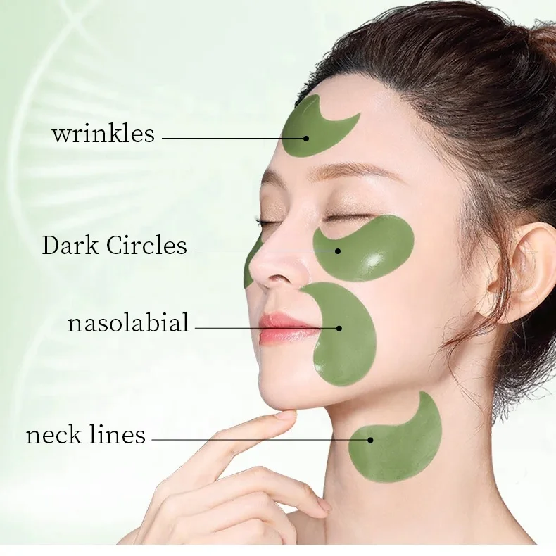 BISUTANG Wholesale Private Label Moisturizing Hydrogel Under Eye Patches Dark Circles Seaweed Beauty Collagen Eye Mask Gel