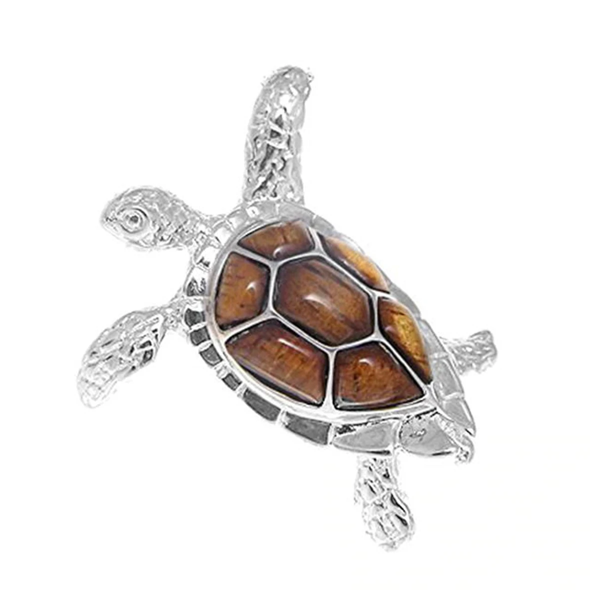 New Arrival Sterling Silver 925 Hawaian Sea Animal Pendants Jewelry Wave Koa Wood Turtle Pendant