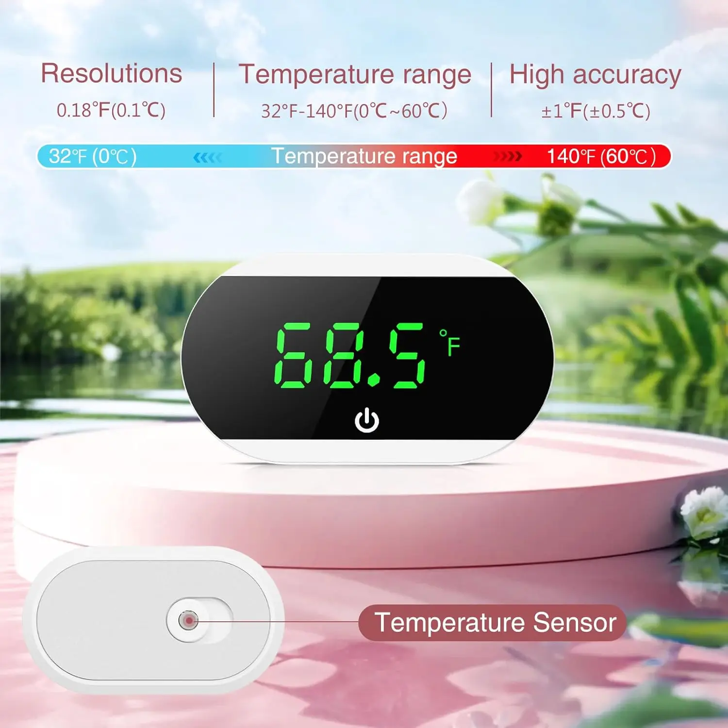 2024 новейший цифровой термометр для аквариума воды со светодиодным дисплеем