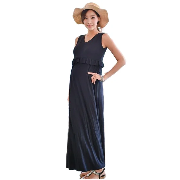 Spring/Summer Care outfitModal Breastfeeding Sundress Long skirt maternity pajamas