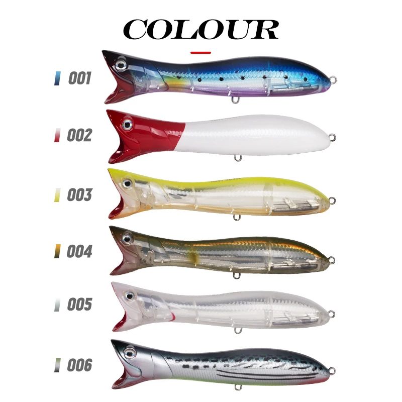 salt water fishing lure sinking popper plastic popper lure 3d eyes popper lure