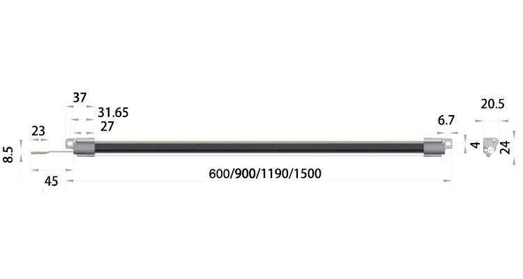
24VDC LED cooler horizontal refrigerator lighting fluorescent LED lamp 