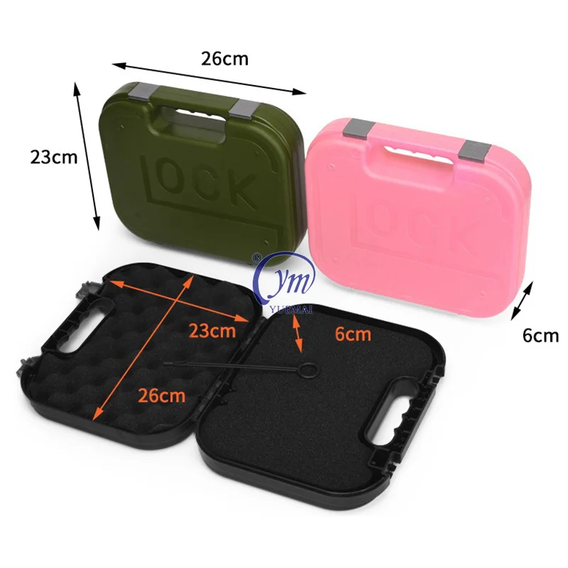 YUEMAI ABS Multifunction Case with Padded Foam Plastic Tool Accessories Various Color Tactical Gun Safety Carrying Box