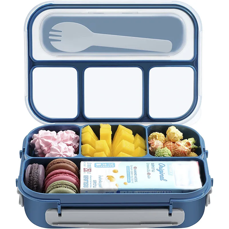 Большой Ланчбокс школьный детский сбалансированный Bento с 4 отделениями ланчбокс для взрослых