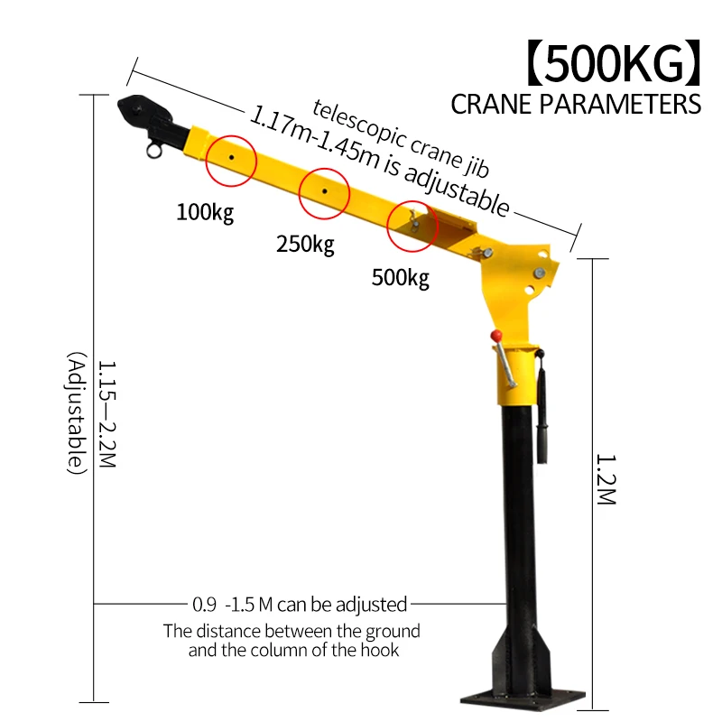 Portable pickup truck lift crane trailer mounted crane mini truck mounted mobile crane