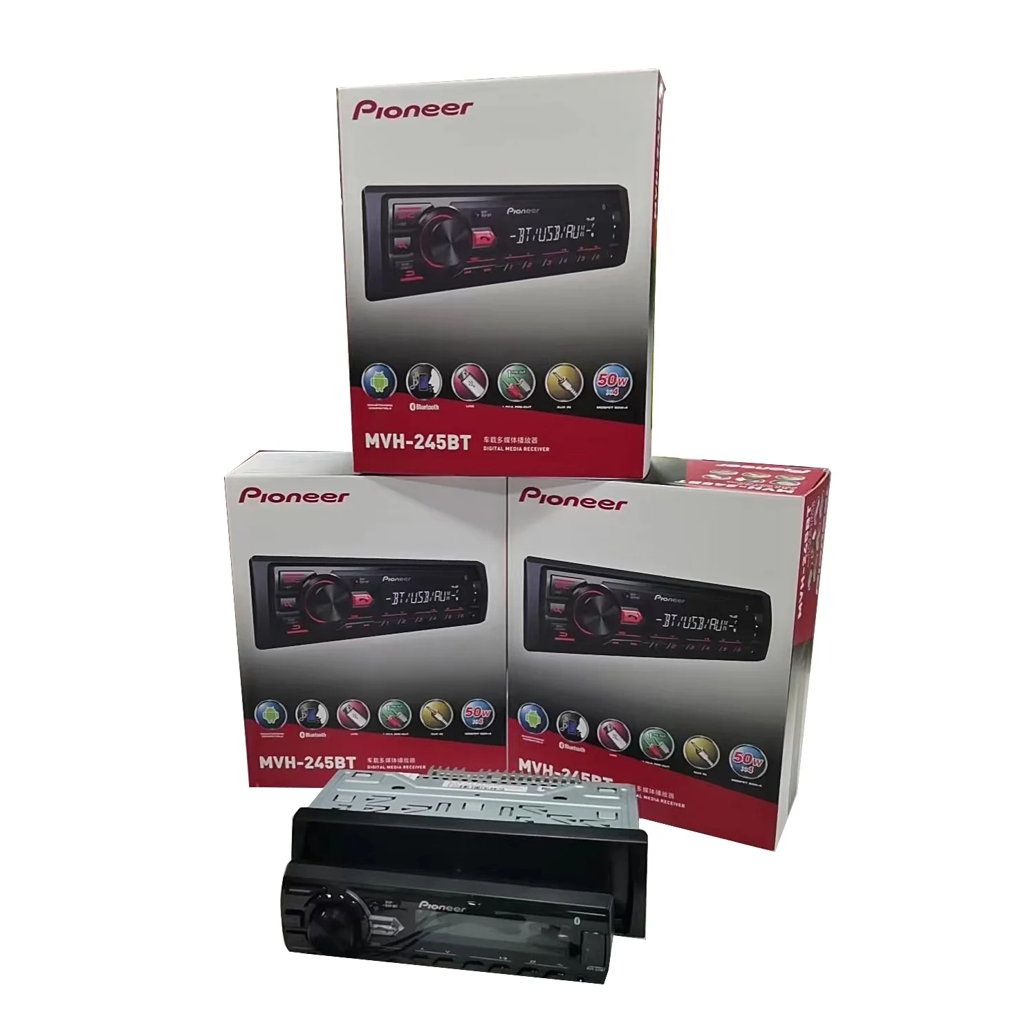 12V Powerful Universal Car MP3 Player Auto Compact U Disk MP3 Radio Player for Car Center Control Auto Radio Pioneer MVH 245BT