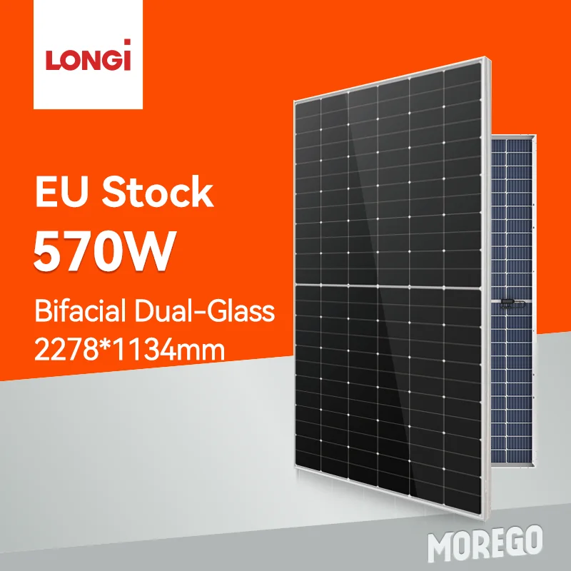 Новый Longi solar Hi-MO X6 двойной стеклянный LR5-72HTD PV модуль 575 Вт 580 570 HPBC двулицевые солнечные панели