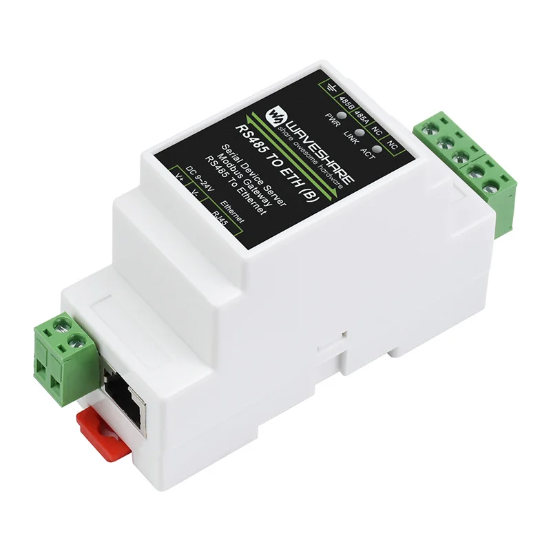 Industrial serial server  RS485 to RJ45 Ethernet, TCP/IP to, rail-mount support