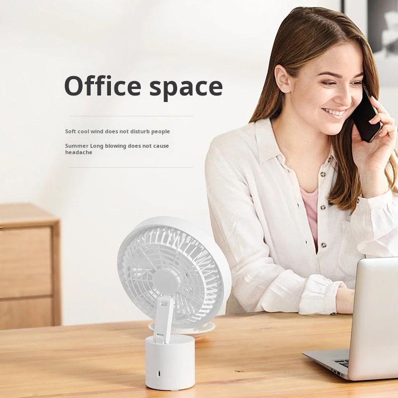 New outdoor camping ceiling fan Home small floor fan Bedroom light Office desktop shaking head tripod fan