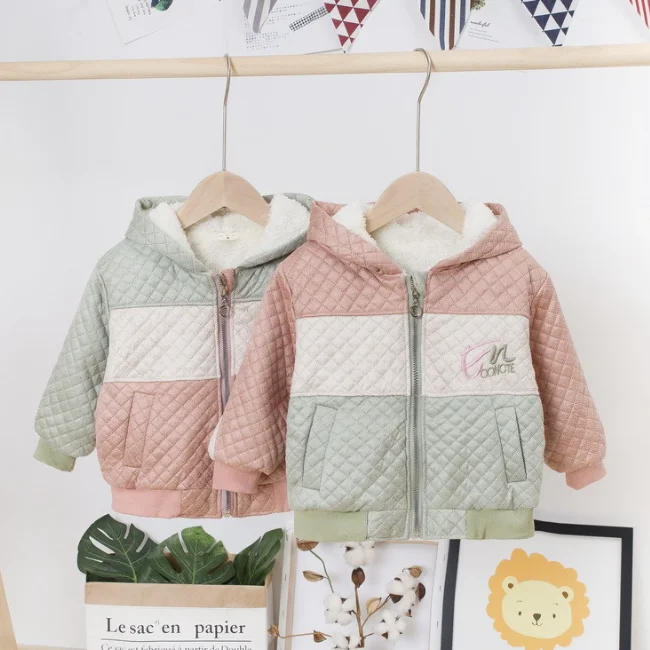 
SE5873 2020 Winter New Design Baby Girls Jacket Coat Long Sleeve Cotton Warm Winter Baby Jacket 