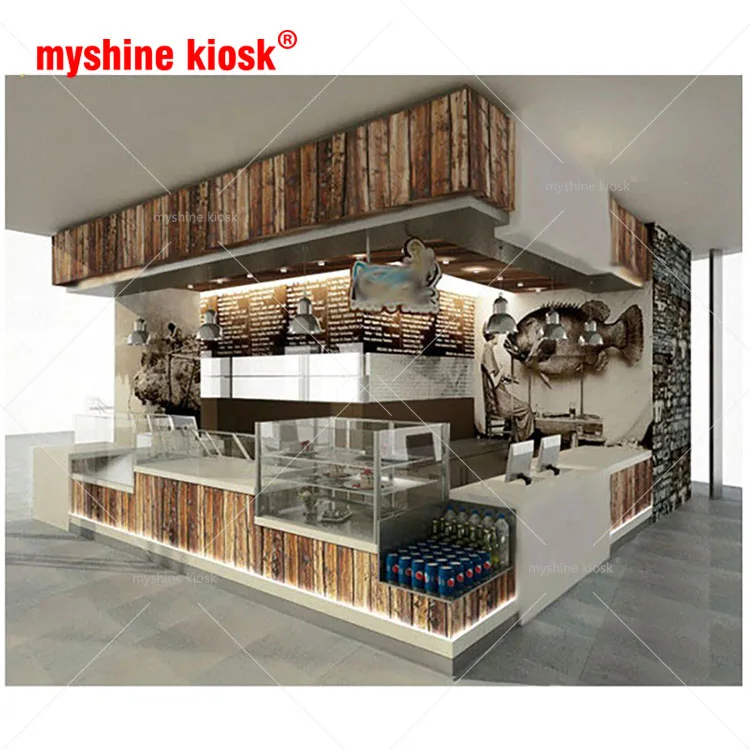 Custom manufacturer attractive 3d coffee shop kiosk designs