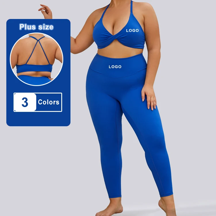 Most popular in Fashion Sportswear Plus Size Gym Fitness Sets Sportsbra High Waist Leggings Women Workout 2Pieces Yoga Set