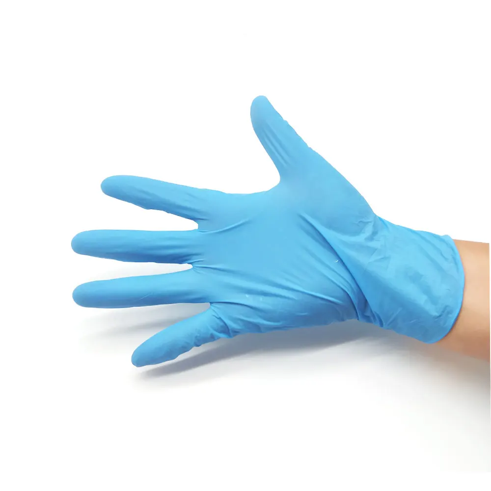 HLR Gloves Disposable Blue Nitrile Vinyl Synthetic Gloves