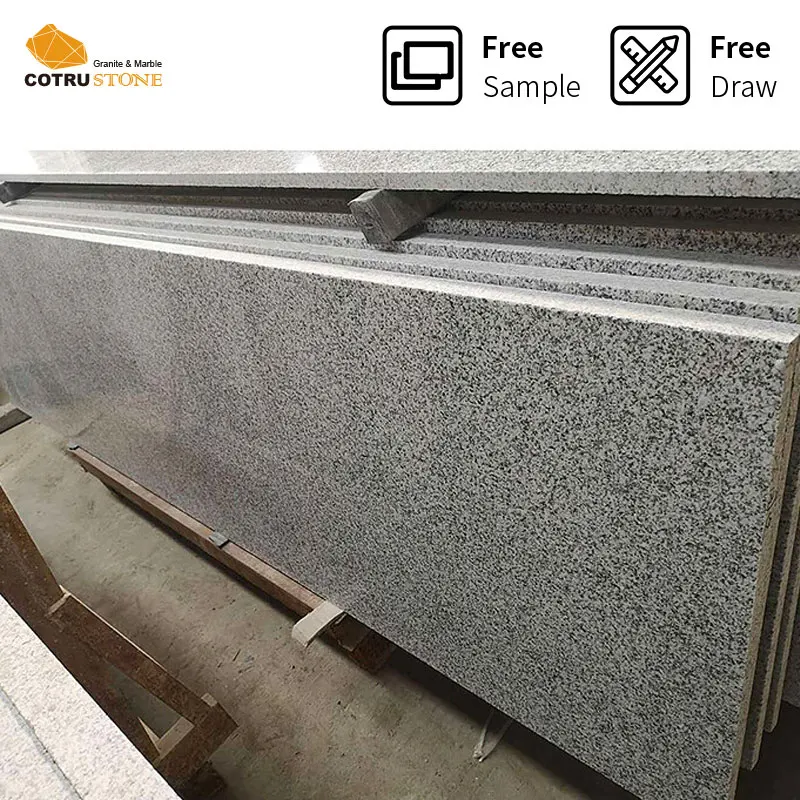 Whole Sale Cheap Natural Grey Granite JL White Granite Tile 60X60 Factory Prices Flamed Polished For Floor Kitchen Countertop