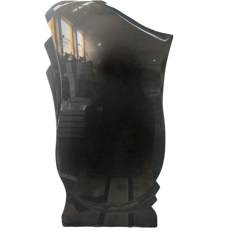 OEM Black Granite Russia Tombstone Monuments Black Custom Muslim Tombstone Headstone