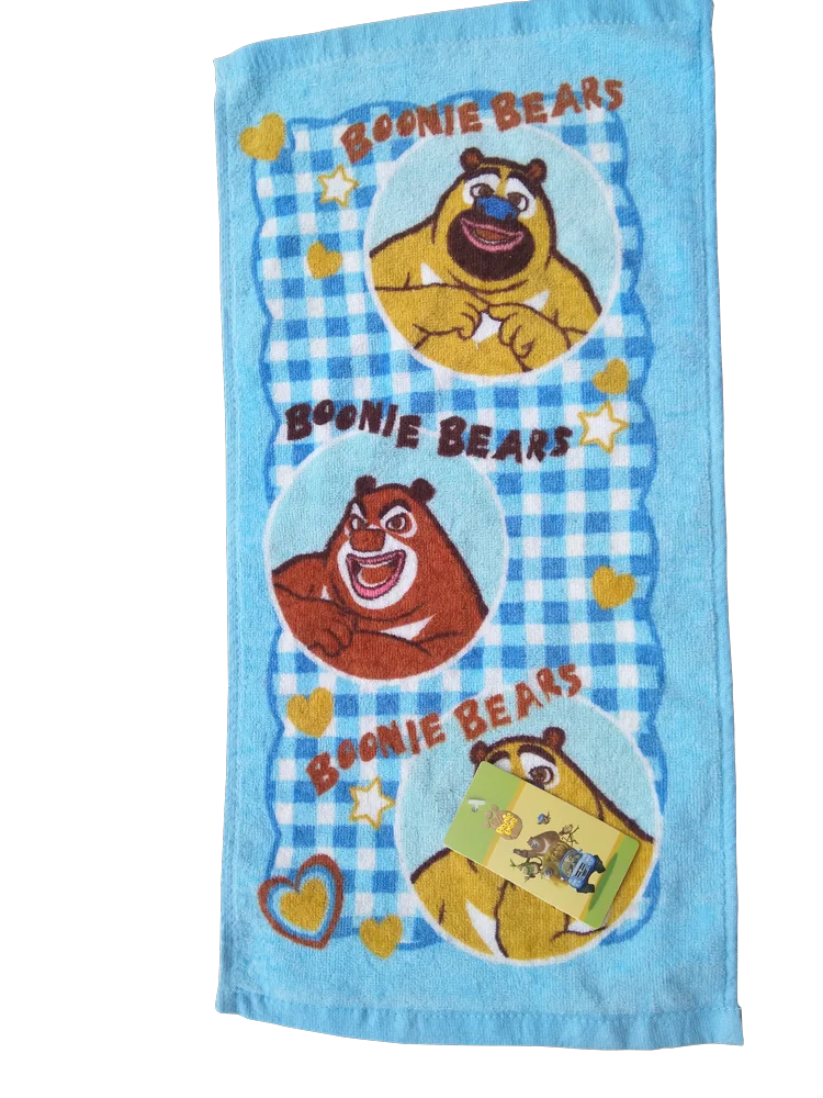 Boonie Bears 100% Cotton Velvet Children Face Towel