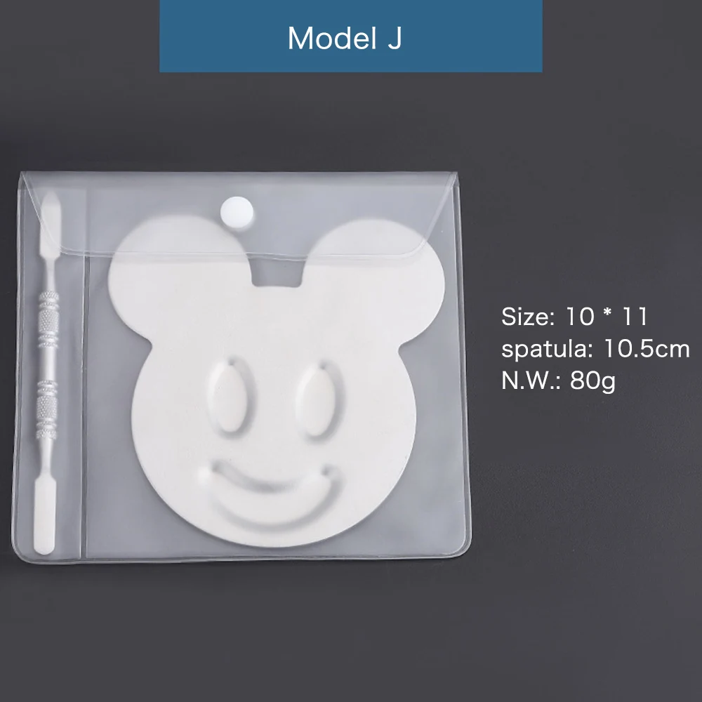 Новинка 2020, косметика разных форм, палитра из нержавеющей стали для смешивания макияжа с лопаткой и отверстиями, частная этикетка