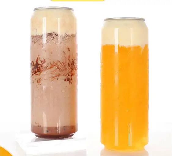 PET Plastic jars with aluminum lid 202 can lids 55mm 56mm for juice coffee use