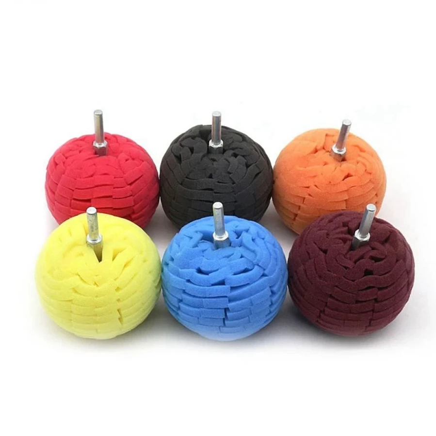 Automotive Car Accessories Motorcycle Washer Care Buffing Ball Finishing Pad Car Polishing Waxing Sponge Auto Detailing
