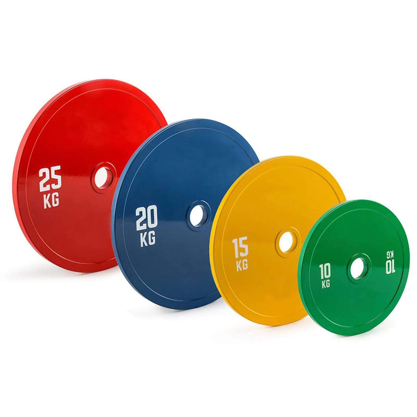 Sell Well Dumbbell Plates Colorful Fitness Weightlifting Rubber Calibrated Plates Bumper Weight Plates