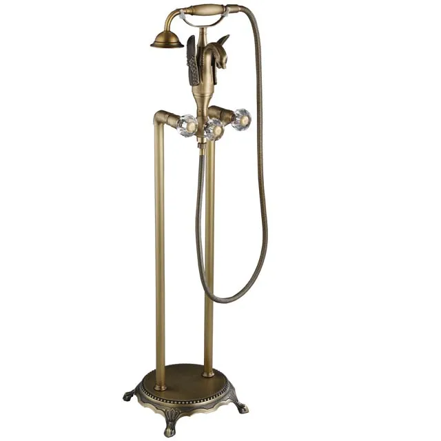 New unique design swan neck shower faucet antique bathtub faucet