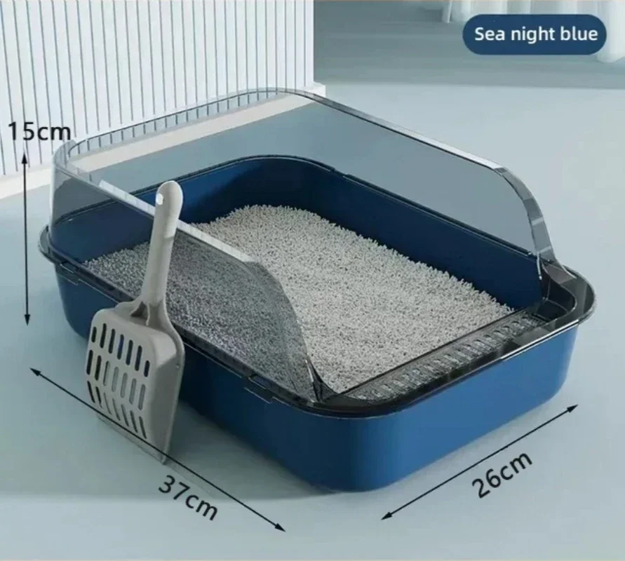 [Elosung]Pet Sandbox Large Capacity Cat Litter Box Splashproof Cat Tray Pet Toilet Kitten Tray Bedpan Cat Toilet Cleaning Basin
