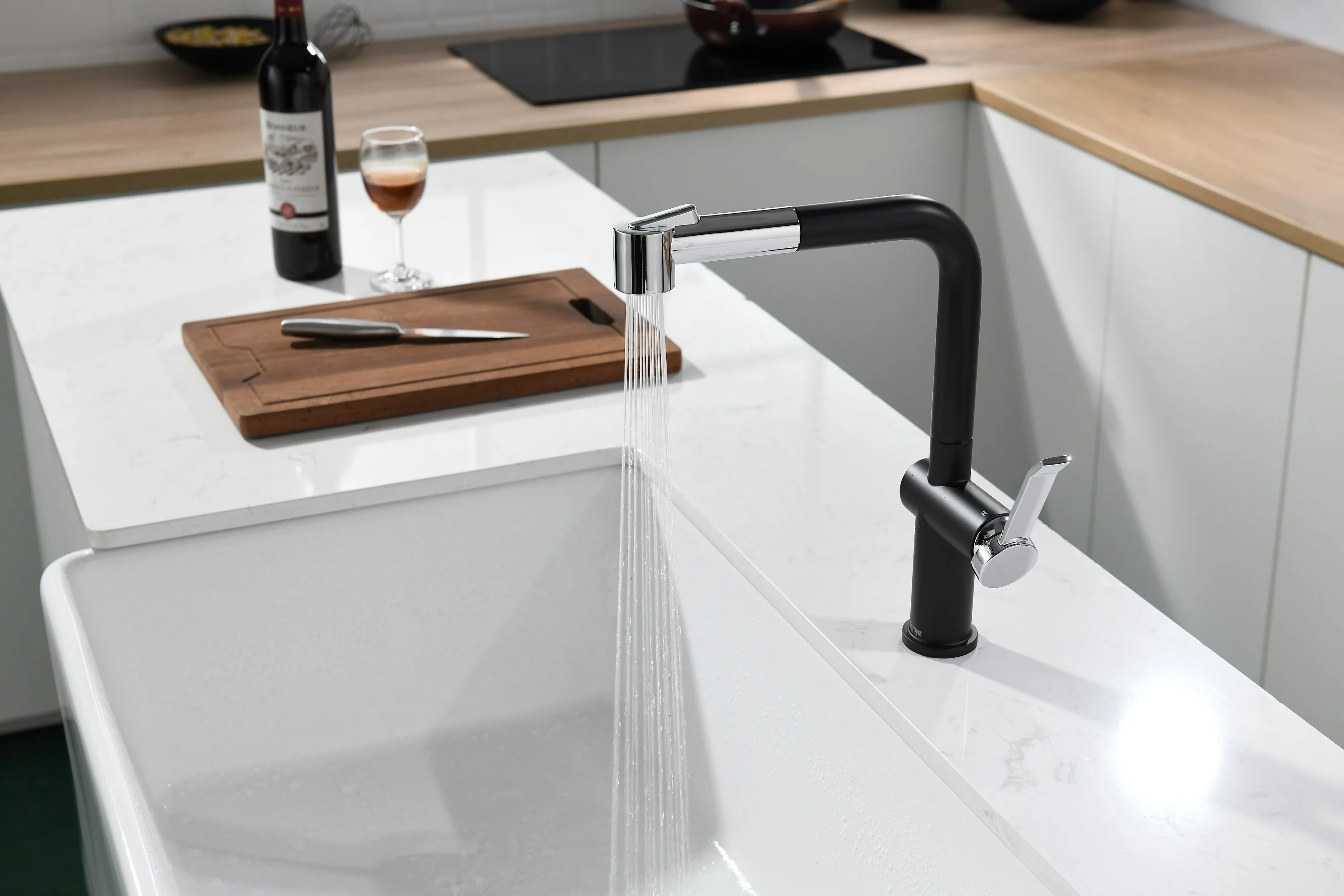 European Style Pull Out Kitchen Touch Faucet Black Kitchen Faucet Chrome Mixer Kitchen Faucet