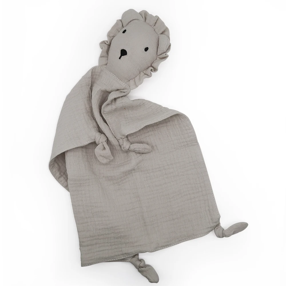 Baby Stuffed Bear Fox Owl Cat Soothing Towel Cute Plush Security Blanket Newborn Baby Soothing Comfort Towel Animal Head blanket