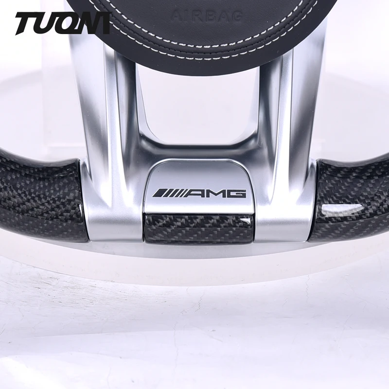Fashion Flat Bottom Carbon Fiber Steering Wheel For Mercedes Benz A C E S Class Customized Steering Wheel
