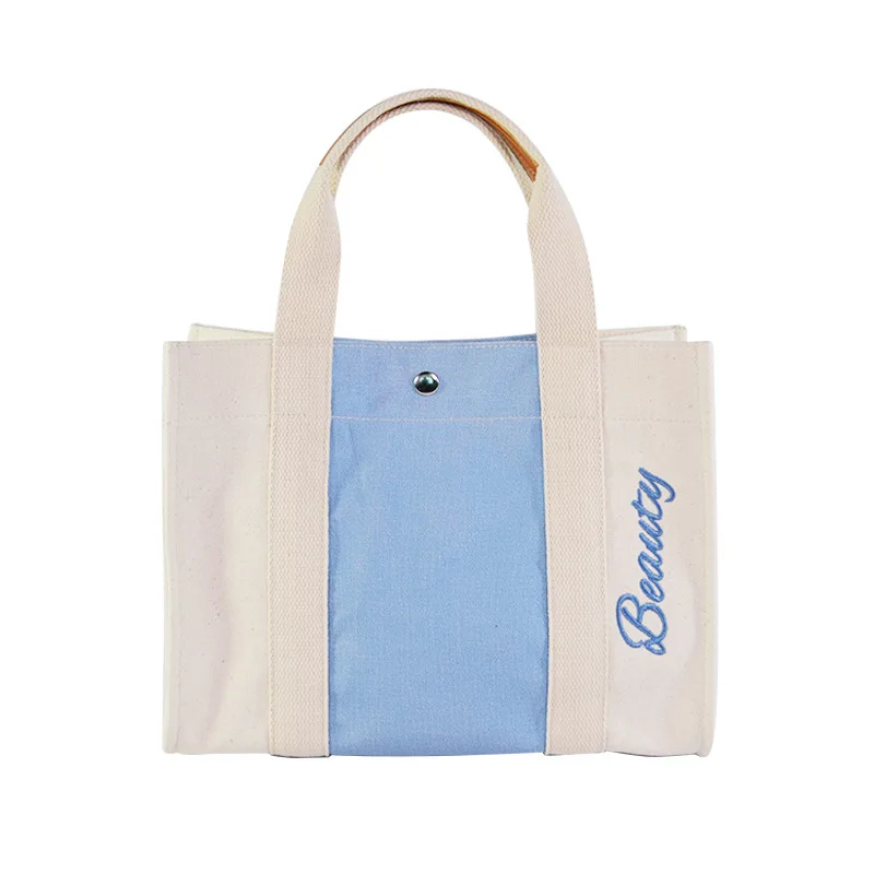 2020 производитель на заказ Модная сумка Hanbags для женщин 14oz холст вышитые буквы Hasp сумки