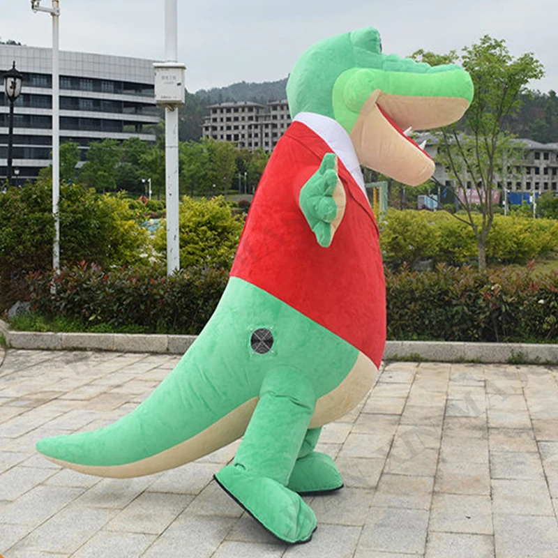 Halloween party custom plush inflatable crocodile mascot costume cosplay adult inflatable custom mascot