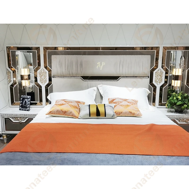 Modern Double Bed Bedroom Set Hotel Apartment Bedroom Set Queen Storage Bedroom Furniture Set