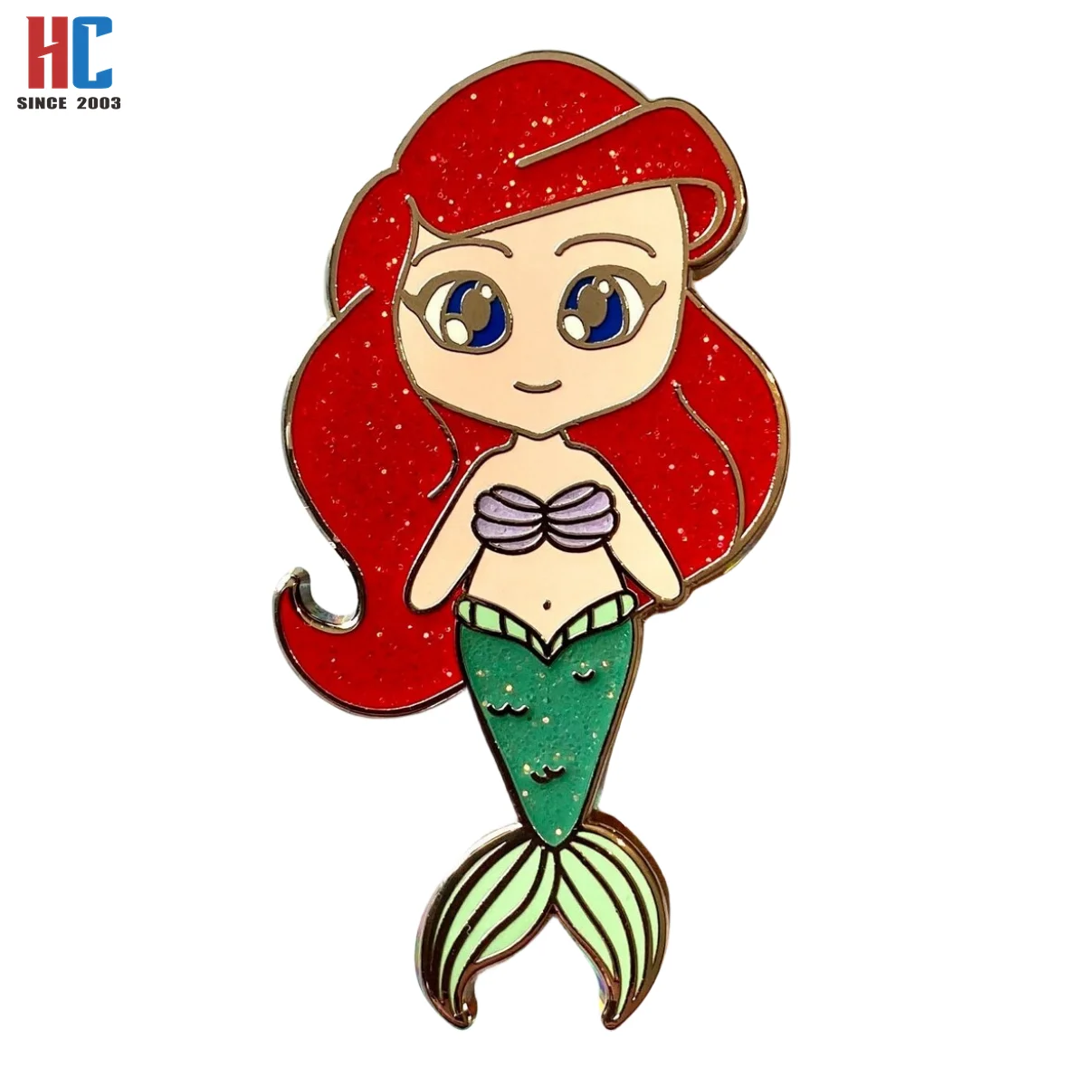 20 Years  Factory Custom Frog with Glitter Boots souvenir Metal enamel Lapel Pin