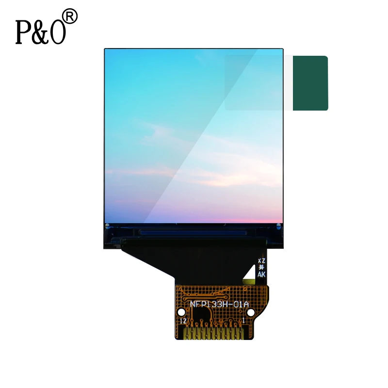 Polcd 1.3 inch 240*240 rgb 350 nit ST7789V lcm driver wide temperature tft lcd module