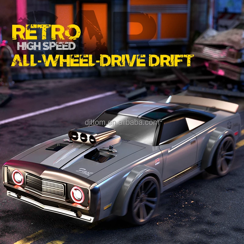 SCY-16303 1/16 2.4G RC Muscle Car 4WD Electric Flat Drift Racing Vehicle With Demon Angel Eyes Hadlights