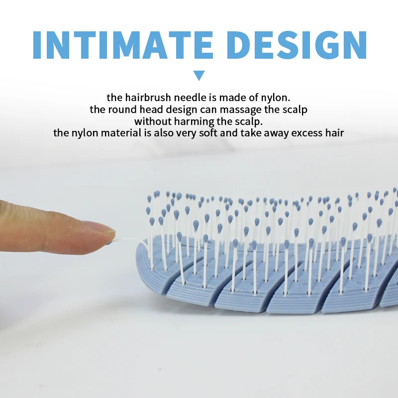 new arrivals Leaf Shape Detangling Hair Brush Wet Dry Hairdressing Styling Hair brush with Nylon Teeth cepillo para el cabello