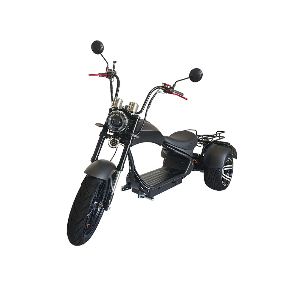Electric 72V 3-Wheel Citycoco Scooter Smart Electronic Streetbike with down Tube Lithium Battery Steel Frame for Adults