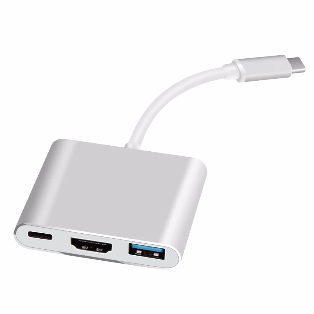 
3 в 1 док-станция для HD-MI + USB 3,0 + USB-C 3 порта многопортовый адаптироваться кабель с разъемами типа c и Usb 3,0 устройств, в которых предусмотрена такая центра передачи данных 