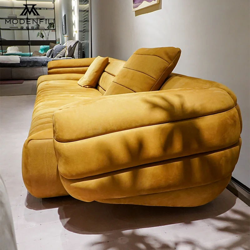 Modenfili Luxus-Leinen-Couch für Wohnzimmer новые модели Puffy классический европейский салон минималистичный комплект диван