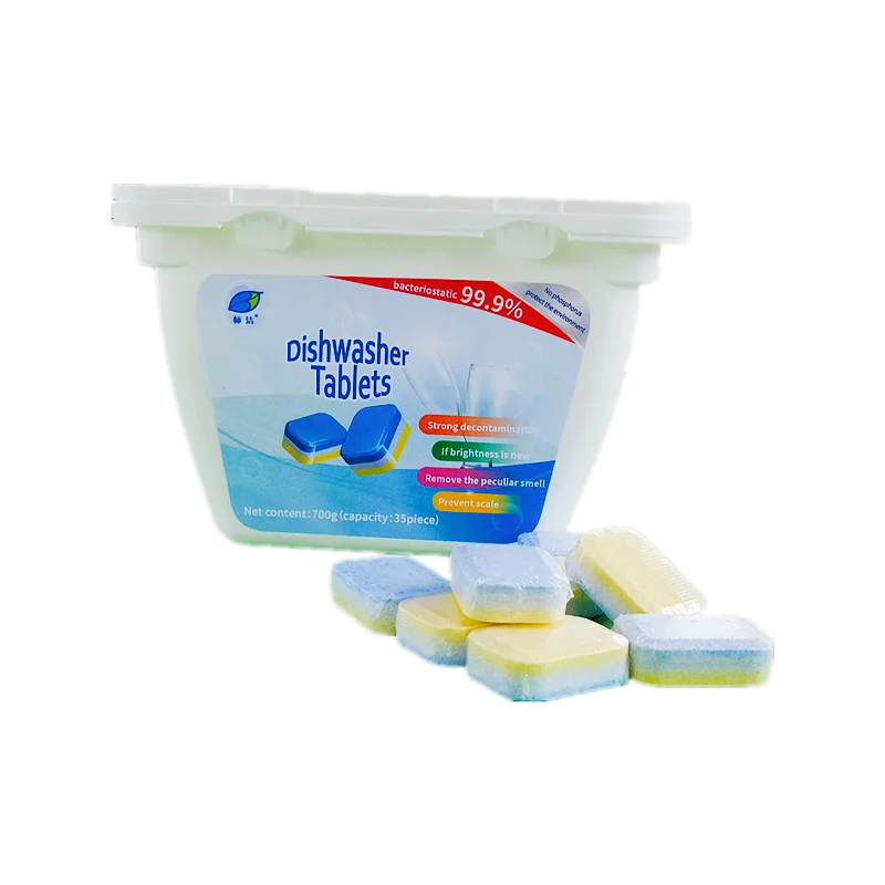Dishwasher Paste Tablet Automatic Dishwasher Cleaner Powerful Quick Remover Oil Stains Dishwasher Detergent Tablets