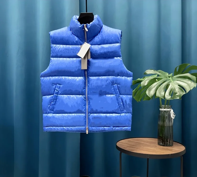 2023 high quality fashion puffer vest men luxury waterproof goose down vest jacket 5 color