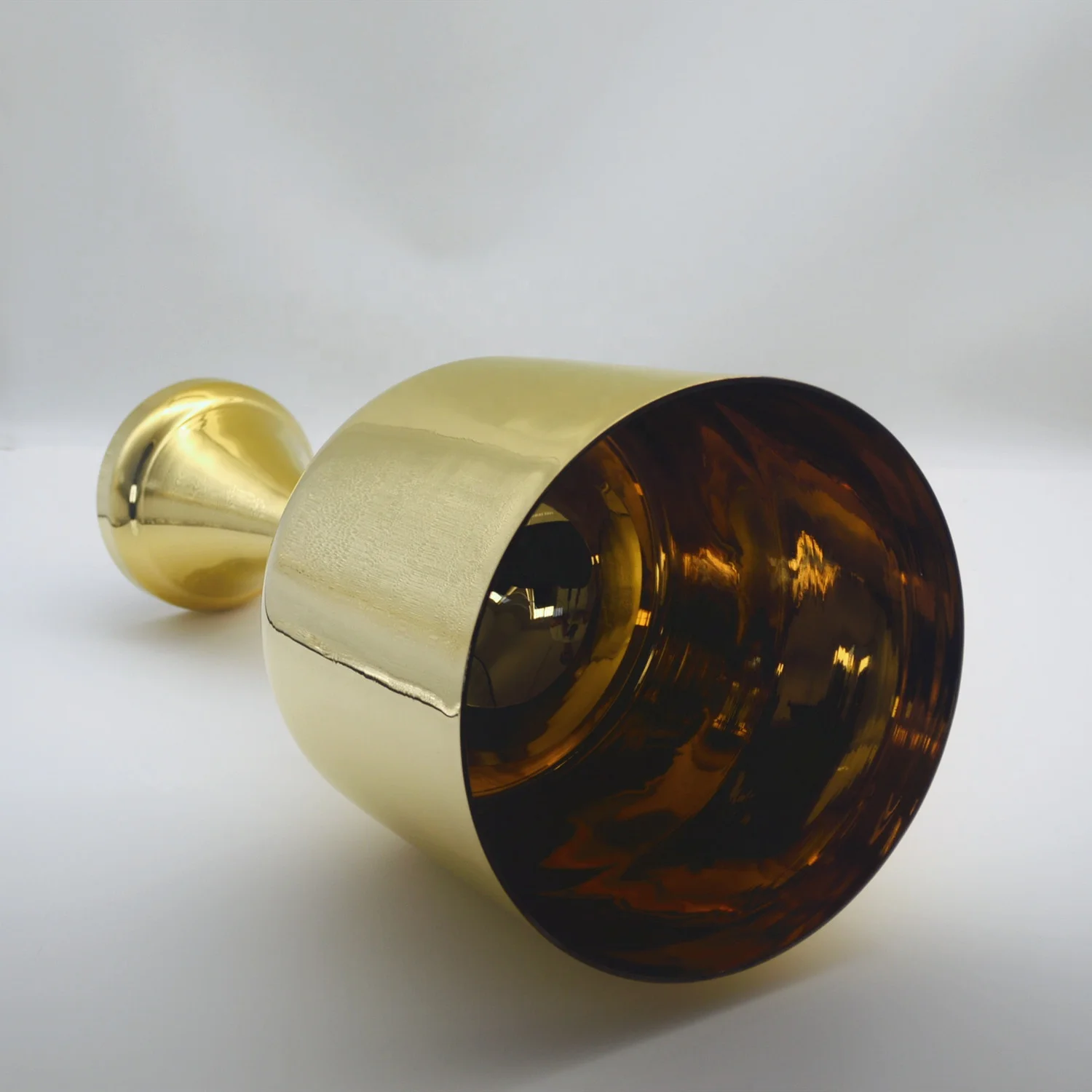 24K Gold Crystal Handle Singing Grail Hand Held Quartz Crystal Singing Bowl