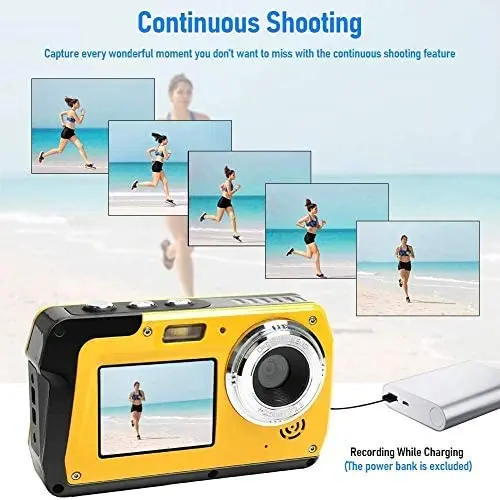 16X Digital Zoom Digital Camera 48MP Waterproof Camera 2.7K Vlogging Waterproof Camera for Kids